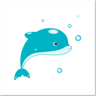 Dolphin baby Posters and Art